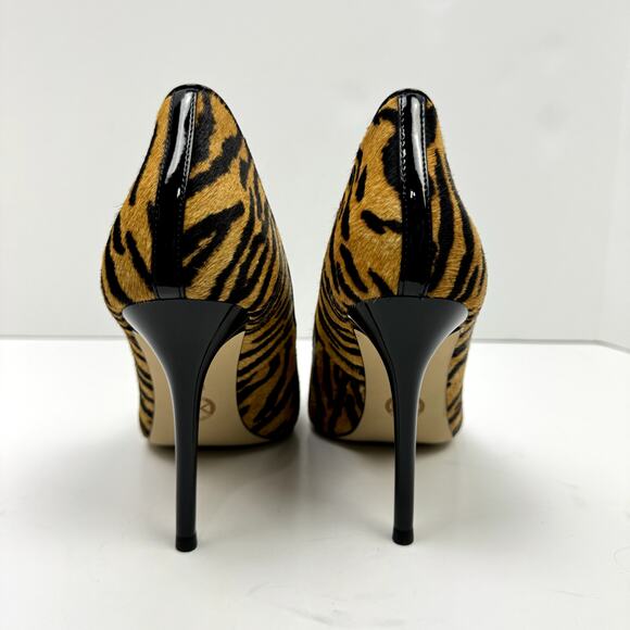 NEW MICHAEL Michael Kors Parker Tiger Print Calf Hair and Leather High Heel Pump - Picture 7 of 13